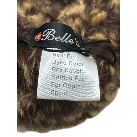 Belle Fare Stade Beanie Rex Rabbit Fur Set copper brown NWT main image 8